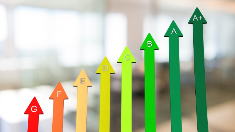 Colorful arrows graded from G to A+ show the challenges and common pitfalls of scaling in business
