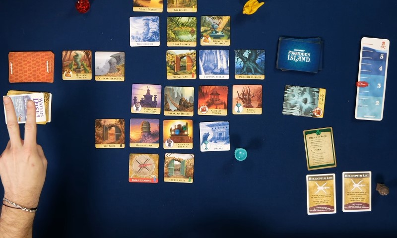 Forbidden Island board game on a table