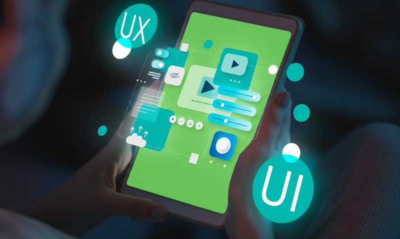 Image illustrating steps to build a user interface for an application
